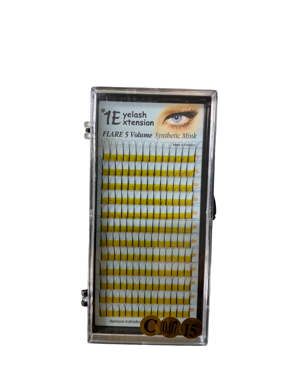 1E Eyelash Extension Flare 5 Volume Synthetic Mink C-0.07-15